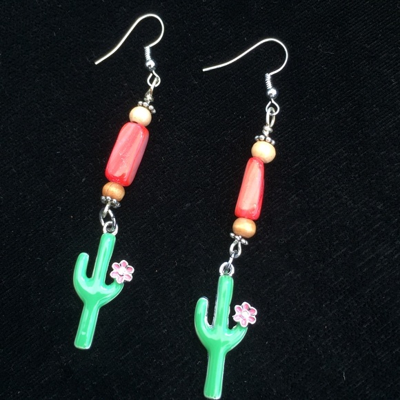 Cactus Drop Earrings - Picture 2 of 8